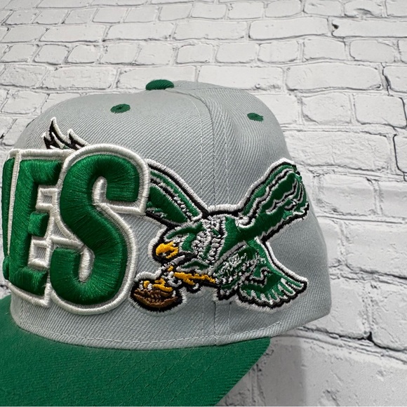 Vintage Collection Y2K Philadelphia Eagles NFL Mitchell Ness Snapback Hat Cap - Picture 6 of 12